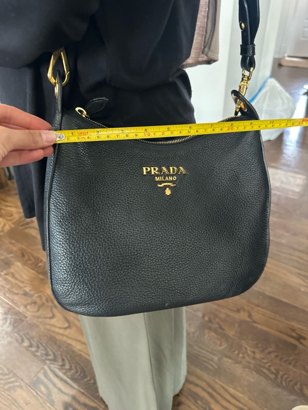 Prada Black Shoulder Bag with Gold Hardware - Picture 11 of 14